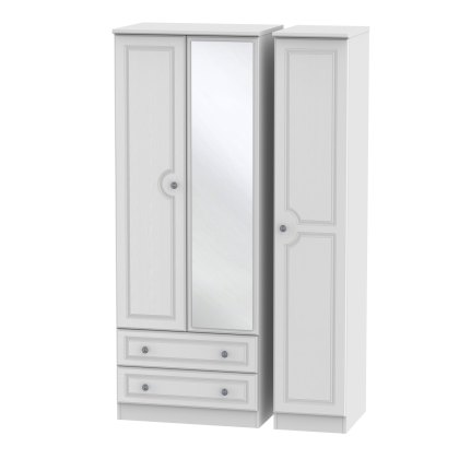 Pembridge Tall Triple 2 Drawer Mirrored Wardrobe