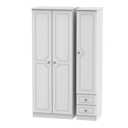 Pembridge Tall Triple Plain & Tall Drawer Wardrobe