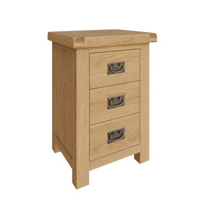 Norfolk Oak Large 3 Drawer Bedside Cabinet