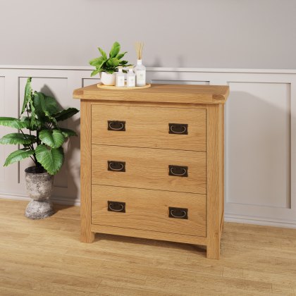 Norfolk Oak 3 drawer chest