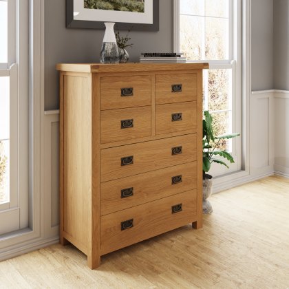 Norfolk Oak 4 Over 3 Chest of Drawers