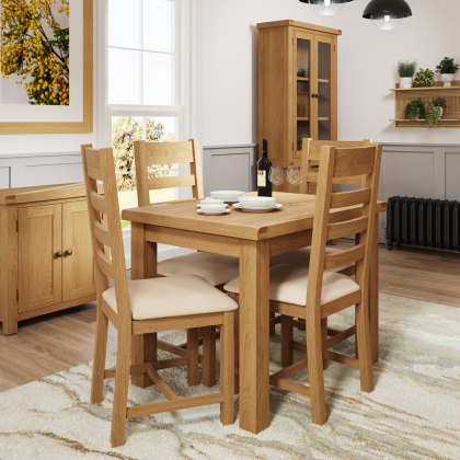 Norfolk Oak 1m Butterfly Extending Table with Metal Runner