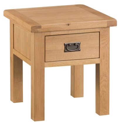 Norfolk Oak Lamp Table with Drawer