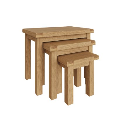 Norfolk Oak Nest of 3 Tables