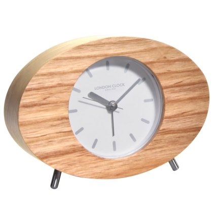 Light Wood Oval Mantel Clock