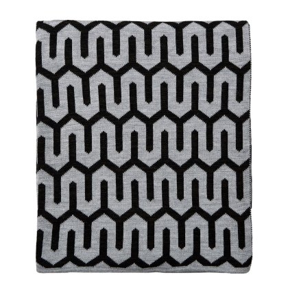 Nouba Graphite Knitted Throw