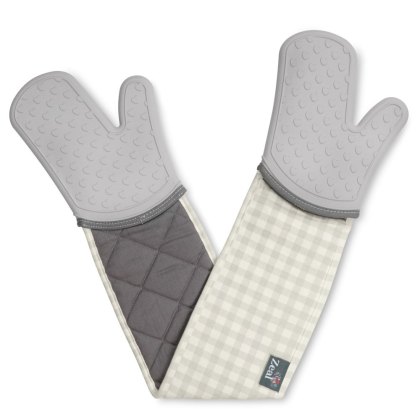 Zeal Silicone French Grey Double Oven Glove