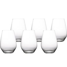 Maxwell & Williams Vino Set of 6 Stemless 540ml Red Wine Glasses Maxwell & Williams Vino Set of 6 Stemless 540ml Red Wine Glasses