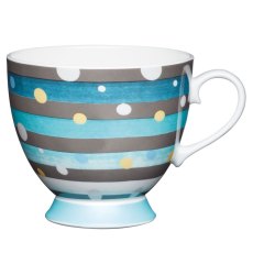 Kitchencraft Spot Stripe Footed Mug Kitchencraft Spot Stripe Footed Mug