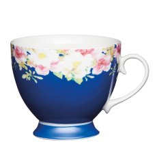 Kitchencraft Blue Border Footed Mug Kitchencraft Blue Border Footed Mug