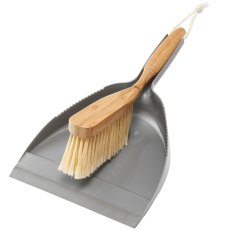 Addis Bamboo Dust Pan & Brush Set