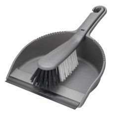 Addis Metallic Stiff Dustpan Set Addis Metallic Stiff Dustpan Set