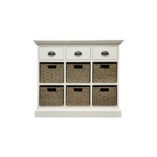 Farmhouse Collection 3 Drawer 6 Basket