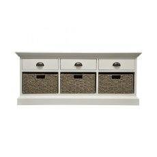 Farmhouse Collection 3 Drawer 3 Basket Bench Farmhouse Collection 3 Drawer 3 Basket Bench