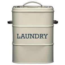 Living Nostalgia Antique Cream Laundry Tin Living Nostalgia Antique Cream Laundry Tin
