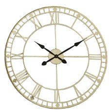 Antique Gold Metal Round Wall Clock Antique Gold Metal Round Wall Clock