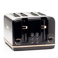 Haden Salcombe Black & Copper 4 Slice Toaster Haden Salcombe Black & Copper 4 Slice Toaster