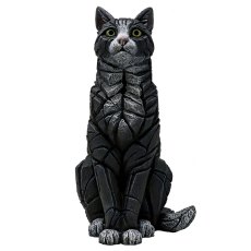 Edge Sculptures - Black & White Sitting Cat Edge Sculptures - Black & White Sitting Cat