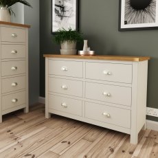 Hastings 6 Drawer Chest in Stone Hastings 6 Drawer Chest in Stone