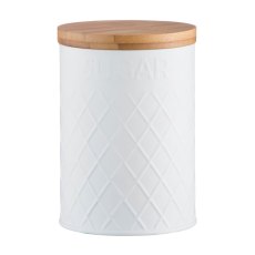 Living Embossed White Sugar Storage Living Embossed White Sugar Storage