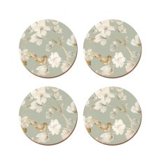 Creative Tops Duck Egg Floral Pack of 4 Round Premium Coasters Creative Tops Duck Egg Floral Pack of 4 Round Premium Coasters