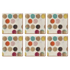 Creative Tops Retro Spot Coasters Pack of 6 Creative Tops Retro Spot Coasters Pack of 6