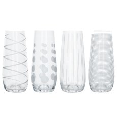 Mikasa Cheers Set of 4 Stemless Flute Mikasa Cheers Set of 4 Stemless Flute