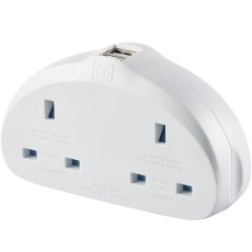 UK-EU Adaptor Duo + USB UK-EU Adaptor Duo + USB