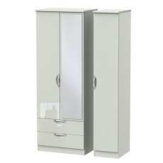 Carrie Tall Triple 2 Drawer Mirror Wardrobe Carrie Tall Triple 2 Drawer Mirror Wardrobe