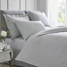 Appletree Plain Dyed Silver Duvet Cover Set Appletree Plain Dyed Silver Duvet Cover Set