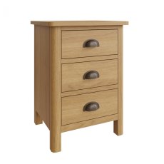 Hastings Editions 3 Drawer Bedside Cabinet in Oak