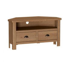 Hastings Editions Corner TV Unit in Oak