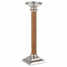 Large Tan Leather Candlestick Large Tan Leather Candlestick