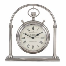 Nickel Brass & Glass Clock Nickel Brass & Glass Clock