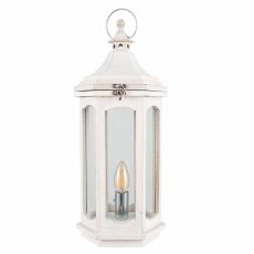 White Wash Wood Table Lamp