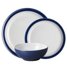 Denby Elements 12 Piece Dinner Set Dark Blue Denby Elements 12 Piece Dinner Set Dark Blue