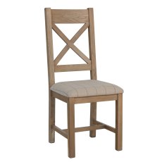 Heritage Cross Back Dining Chair in Natural Check Heritage Cross Back Dining Chair in Natural Check