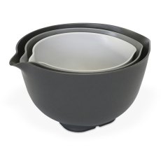 Venn Grey Mixing Bowl Set With Lids Venn Grey Mixing Bowl Set With Lids