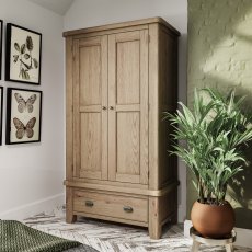 Heritage Oak 2 Door Wardrobe