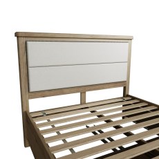 Heritage Oak Upholstered Bed Frame