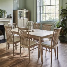 Ercol Teramo Medium Extending Dining Table & 6 Chairs