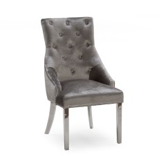 Belvedere Knockerback Dining Chair in Pewter Belvedere Knockerback Dining Chair in Pewter