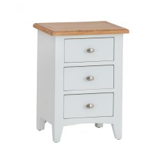 Stiffkey 3 Drawer Bedside in White Stiffkey 3 Drawer Bedside in White