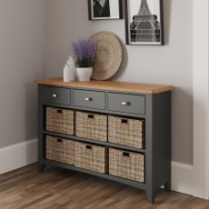 Stiffkey 3 Drawer 6 Basket Unit in Midnight Stiffkey 3 Drawer 6 Basket Unit in Midnight