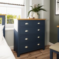 Hastings 2 Over 3 Chest of Drawers in Blue Hastings 2 Over 3 Chest of Drawers in Blue