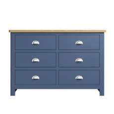 Hastings 6 Drawer Chest of Drawers in Blue Hastings 6 Drawer Chest of Drawers in Blue