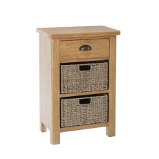 Hastings 1 Drawer 2 Basket Unit in Oak