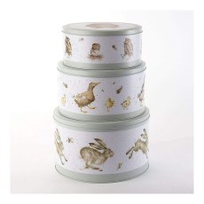 Wrendale Cake Tin Nest Hare Duck Owl Wrendale Cake Tin Nest Hare Duck Owl