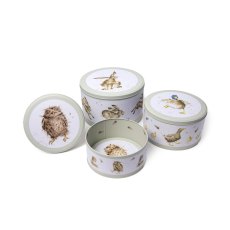 Wrendale Cake Tin Nest Hare Duck Owl