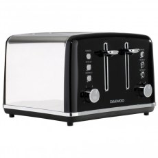 Daewoo Kensington Black 4 Slices Toaster Daewoo Kensington Black 4 Slices Toaster